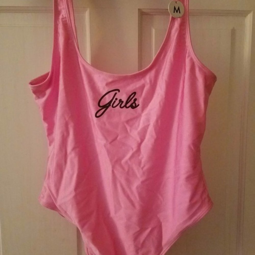 Hot pink one-piece swimsuit